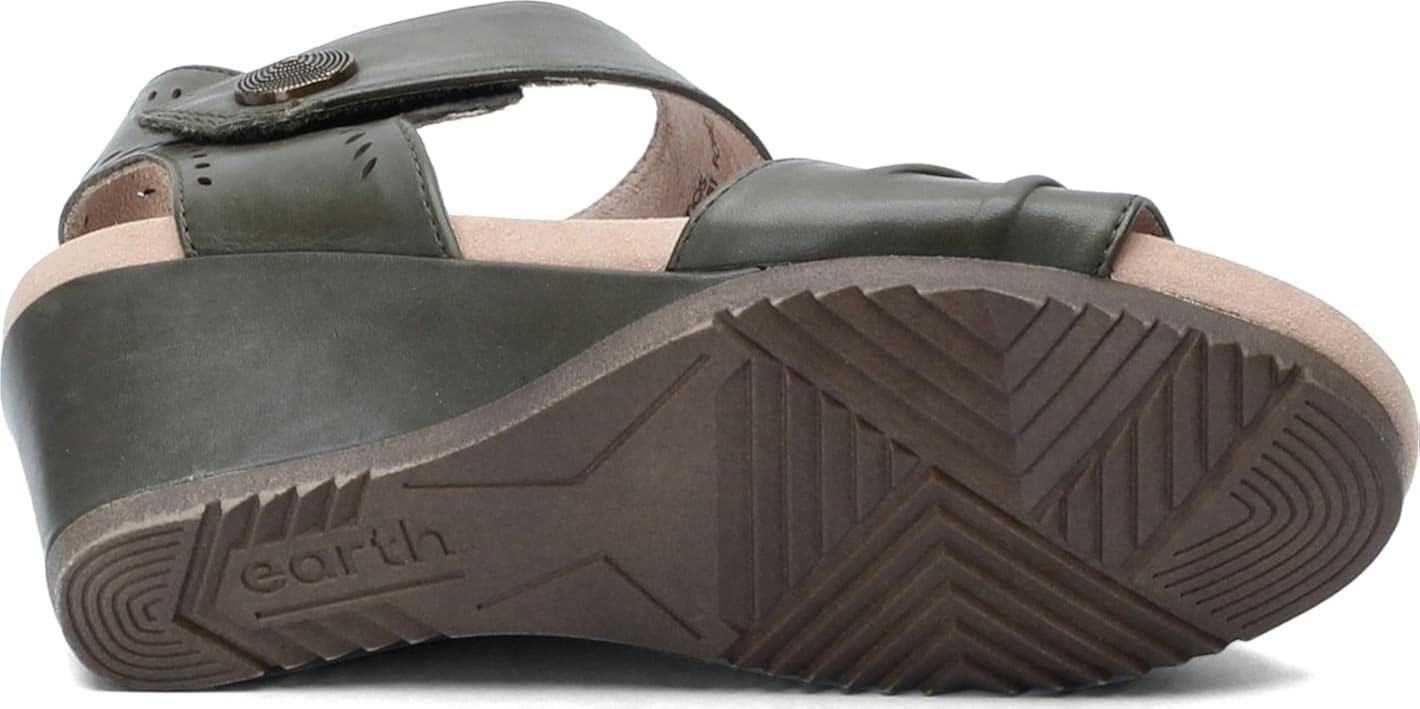 Earth Women's Attalea Barbados Wedge Sandal 7 Forest Green