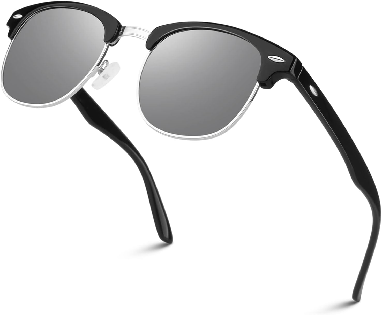 Classic Glossy Black Frame/Silver Lens-mirrored
