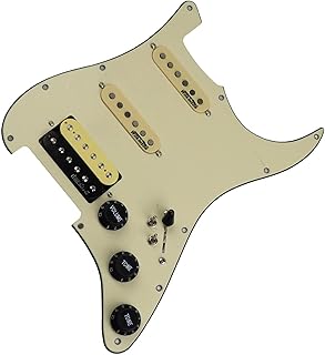 7 Way Type Fully Loaded Guitar Pickup Prewired Pickguard Pickup Single Coil Humbucker Pickup For Guitars guitar pickguard pickup (Color : 6)