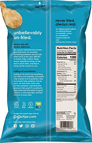Popchips Potato Chips, Sea Salt, Gluten Free, 5 Ounce (Pack Of 12) #TOP1