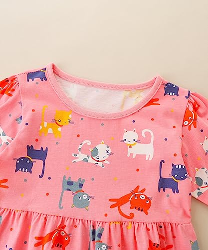 Bumeex Toddler Girl's Long Sleeve Dresses 2-7Y3