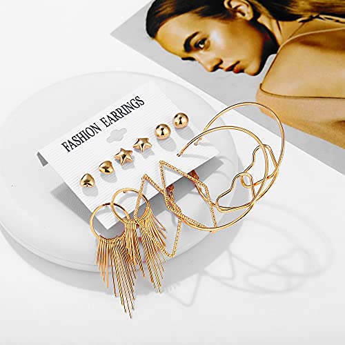 Image of Shining Diva Fashion Stylish Combo Metal Earrings for Women and Girls