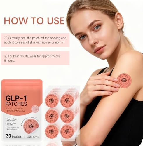 GLP-1 Transdermal Skin Patches, 30 Count One Month Supply - 3