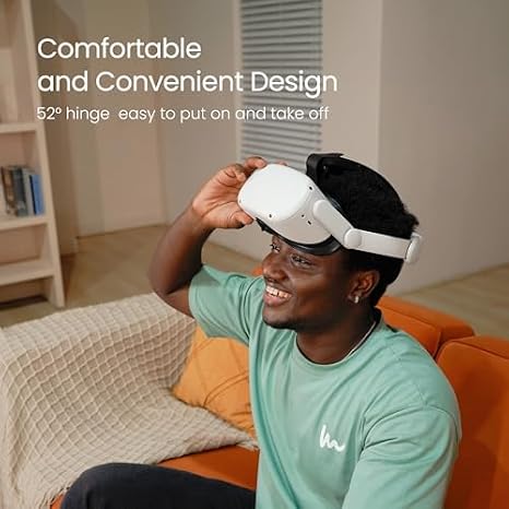 KIWI design Comfort Head Strap, VR Headset Accessories for Meta Oculus Quest 2 and P5000 Compact Power Bank