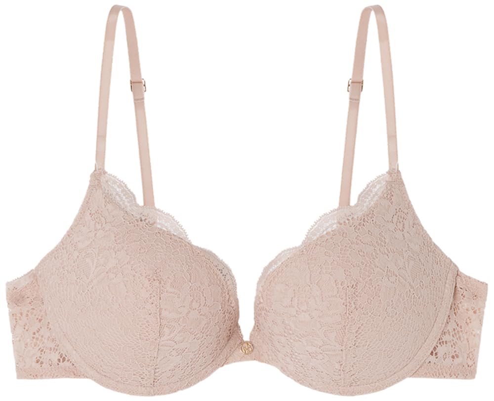 Women'secret Women's Sujetador Push Up Femenine Lace Bra, Pink, 32B