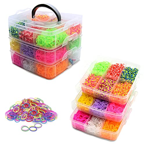 Kit Maleta Tear com 3500 Elásticos Loom Band Para Confeccionar Pulseiras