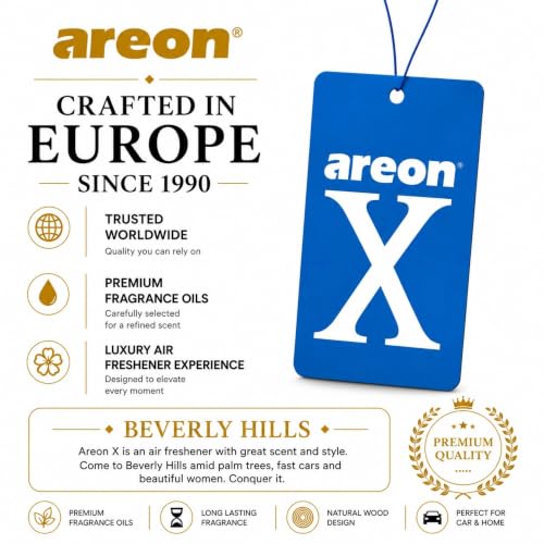 Image of AREON X Beverly Hills Paper Hanging Car Air Freshener - Pack of 12