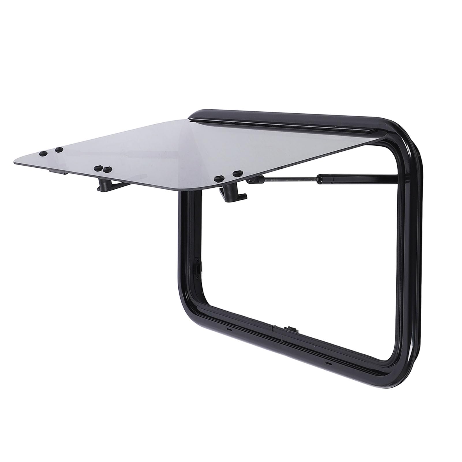 RV Exit Window 28 X 16 Inch, Tempered Glass Campers Emergency Window with Hydraulic Support Rod, RV Push Out Window, RV Window Replacement, Easy Installation