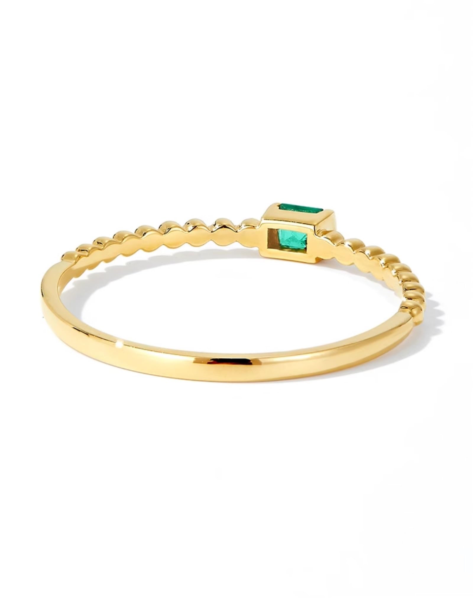 0,05 ct Esmeralda Anillos Mujer Dorado Elegantes Anillos de Boda Real Anillo de Boda Anillos de Oro Real para Mujeres