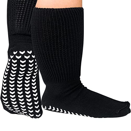 RAXSEG Extra Wide Socks for Swollen Feet, Non Slip Cast Sock, Diabetic Socks for Men, Swollen Feet Socks Women, Extra Wide Mens Socks, Edema Socks, Lymphedema Socks