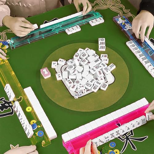4 Pcs Mahjong Racks with Pushers Set Multi Color miniatura 2