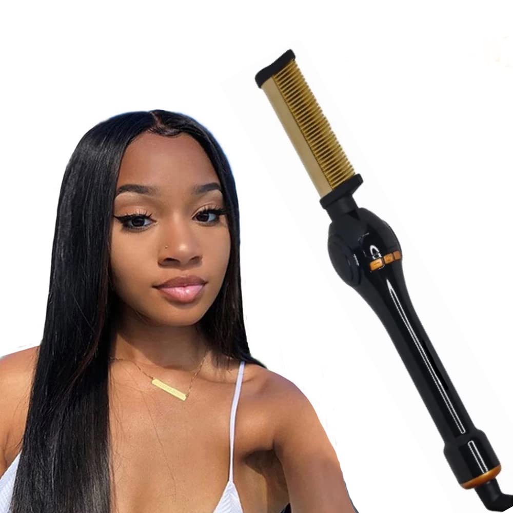 Shtain Hot Comb Straightener Electric Hair Straightener Hair Curler Wet Dry Use Hair Flat Irons Hot Heating Comb For Hair