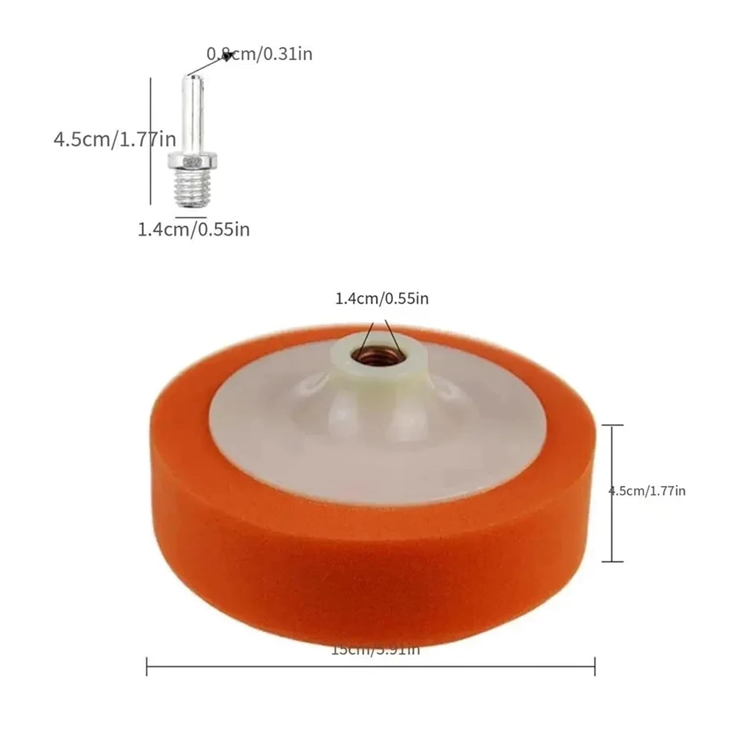 Car Polishing Pads for Car Polisher Sponge Polishing Buffing Waxing Pad Wheel for Car Washer Accessories with Link Rod