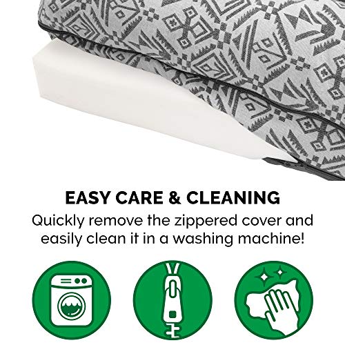 Furhaven Orthopedic Dog Bed For Large Dogs W/ Removable Bolsters & Washable Cover, For Dogs Up To 125 Lbs - Plush & Southwest Kilim Woven Decor Sofa - Boulder Gray, Jumbo Plus/Xxl #TOP7