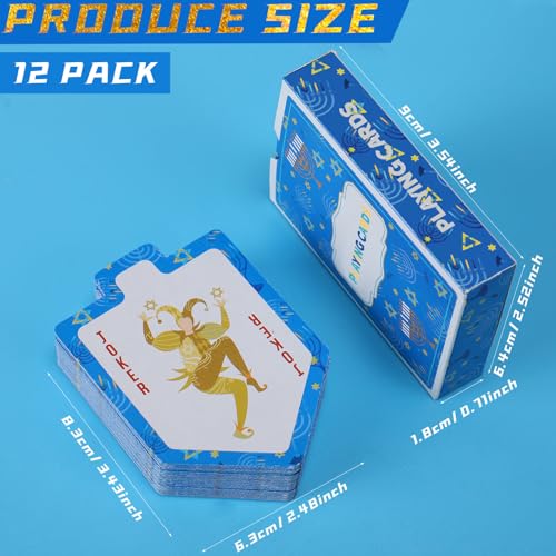 Juego de 12 barajas de cartas Hanukkah miniatura 2