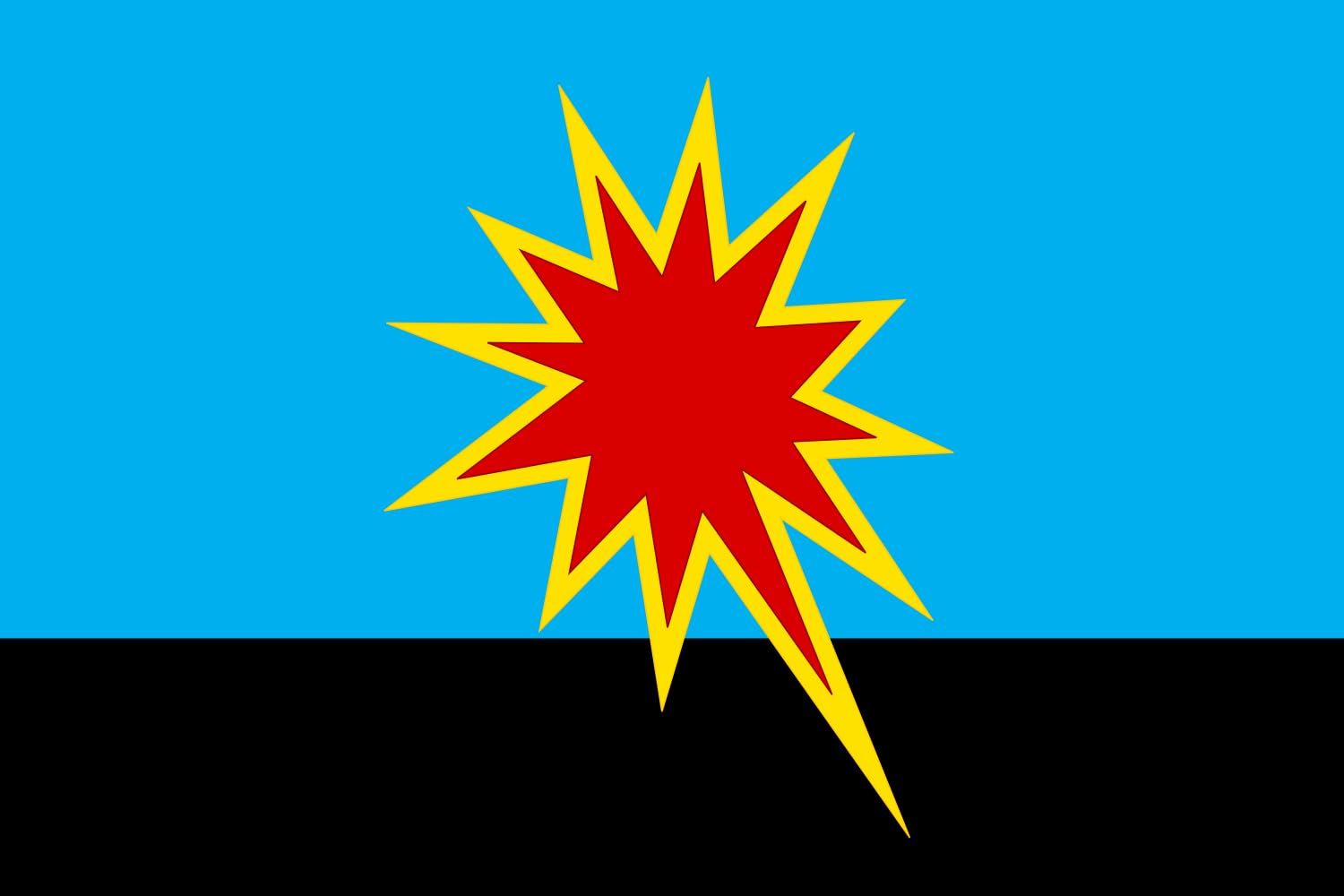 Drapeau Large Kaltan pour décorer un salon ou une salle de conférence
