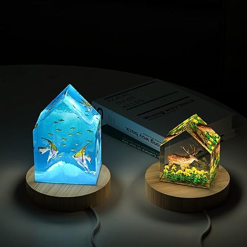 Miniatura 4 de FineInno 2 moldes de resina epoxi para casa, moldes de silicona grandes para preservación de flores, hojas secas, espécimen de insectos, decoración