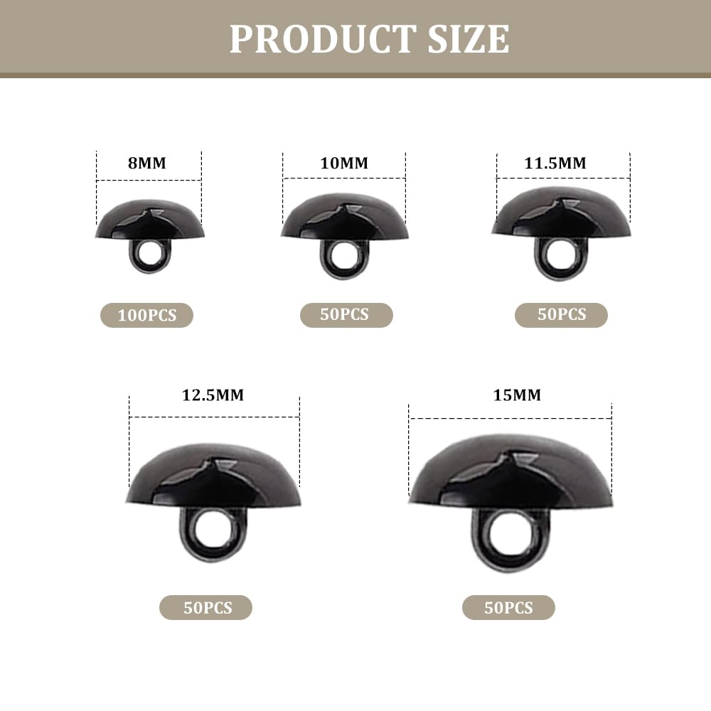 Occhi Di Sicurezza Per Cucito | 200 Pezzi | Dimensioni 8mm-17mm | Per Amigurumi E Bambole - Foto 4