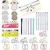 DUGYIRS Kat Briefpapier Set 360 Vellen Cute Cat Plaknotities 60 Stuks Kat Paperclips Bladwijzer Clips 12 Stuks Creative…