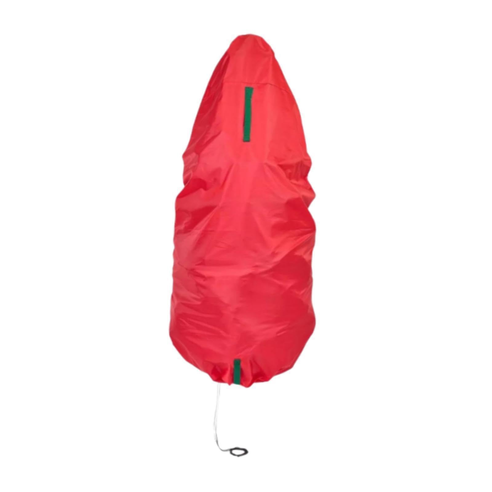 QOKLIYUI Bolsa para árbol de Navidad ligera, resistente al polvo y de almacenamiento vertical. Práctica bolsa para decoración navideña. para árbol Navidad. Funda navideña, Rojo, 9 pies