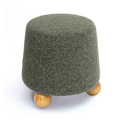 Tov Furniture Jaine Forest Green Loose Mohair Ottoman by TOV Furniture - Image 3