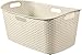 Produktbild Curver 223393 My Style Korb, rechteckig, 50 L, Rattan, Kunststoff, elfenbeinfarben, 60 x 39 x 27,8 cm