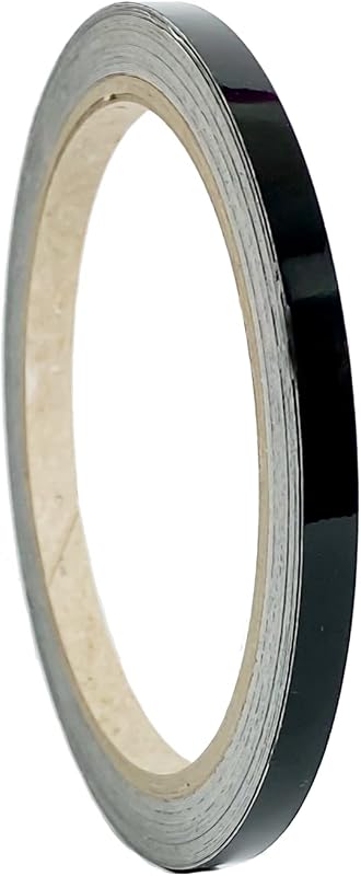 Auto Zierstreifen Schwarz Folie Folienstreifen Glänzend Autodekor Folie Pinstripes Black 6mm, Schwarz