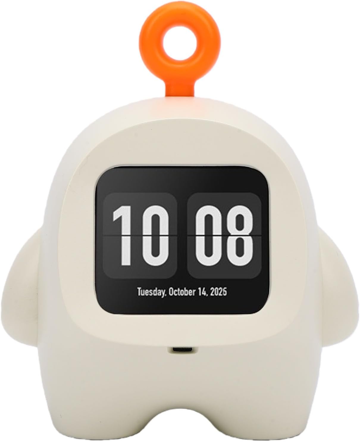 Ai Desk Robot Interactive Game Variety 37 Built in Languages Voice Chat Companion Specially Designed for Children's Small Hands Smart Alarm Clock with Lanyard for Boy Girl (White)