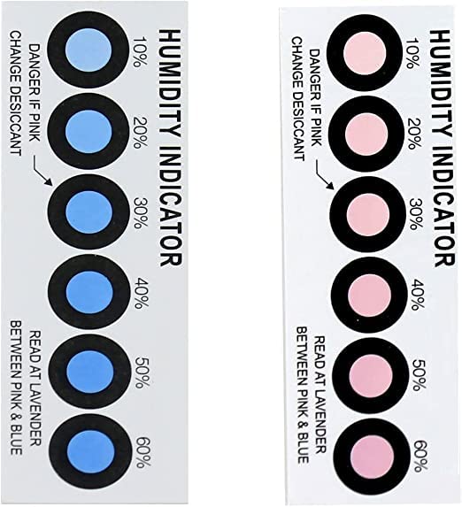 TISP Premium Humidity Indicator Cards 20 Pack (Reusable) - 10-60% 6 Spot(1 Pack 20 Cards)