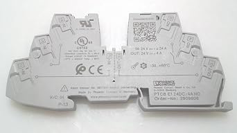 PHOENIX CONTACT PTCB E1 24DC/4A NO 2909906, 1-Channel, Electronic Circuit Breaker, for Installation, for Protecting Loads at 24 V DC Against Overload and Short Circuit. Easy Potential Distribution,