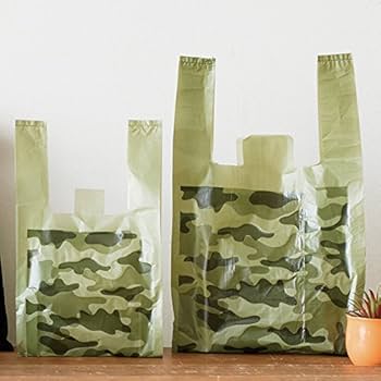 ホワイト/グリーン迷彩 専用の出品購入者決まっています Amazon.co.jp: ヘッズ(Heads) 手提げ袋 レジ袋 迷彩 W180×D100×H350mm