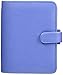 Agenda Filofax de bolsillo de en piel saffiano brillante, color azul