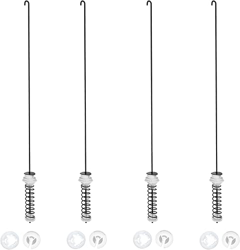 Tooneus Kit de varillas de suspensión para lavadora W11400156 W11187091 (4 piezas) para Whirlpool Kenmore y Maytag Reemplazar PD00065760 AP6976426