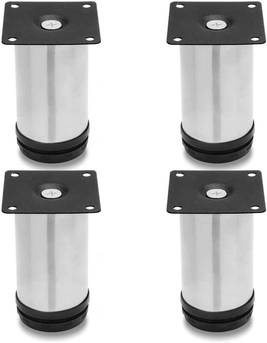 4 Pack Furniture Legs Sofa Legs Kitchen Cabinet Adjustable Feet Stainless Steel Legs for Table for Furniture, Kitchen, Desk, Table Legs, Furniture Legs,60mm(2.36in) ()