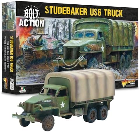 Warlord Games Studebaker US6 Truck - 1:56 / 28mm Plastic Scale Model for Bolt Action Highly Detailed World War 2 Miniature