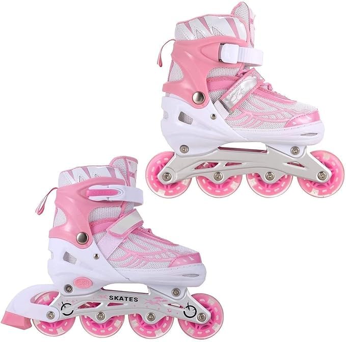 AZLVERA Fully Adjustable Roller Skates 4 Wheelers Skating Shoes for Kids Boys and Girls | Inline Roller Skates Shoes for Kids 11 to 15 Years (Multicolor)-image-8