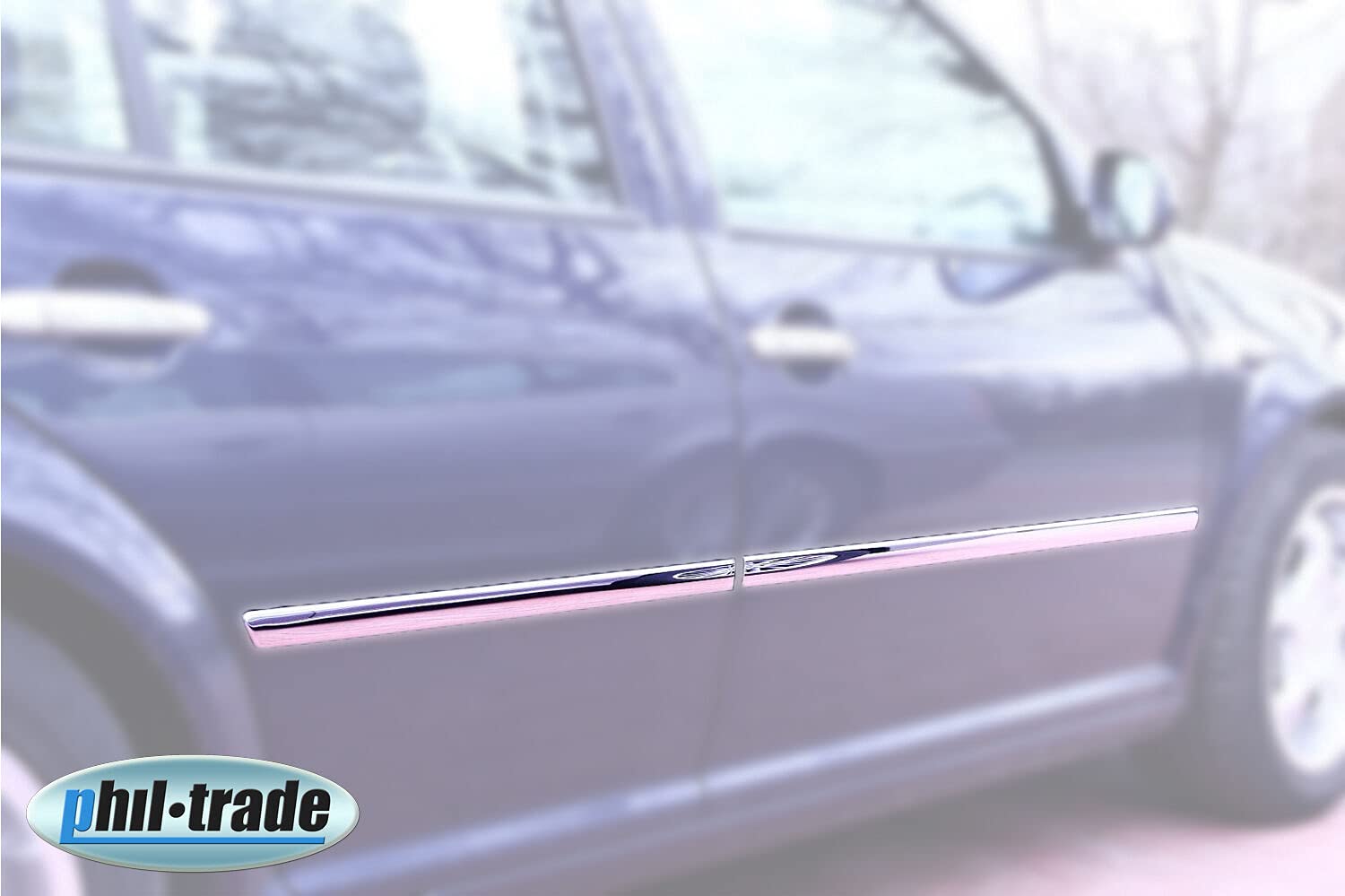 Recambo Edelstahl Türleisten kompatibel für VW Golf 4, Bora, 1997-2006 | Set 4 Türen, Chrom poliert