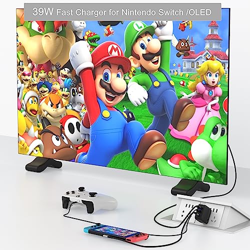 Rreaka Switch Dock Charger For For Nintendo Switch/Oled, Portable Tv Docking Station For Nintendo Switch 4K Hdmi/Usb3.0/Pd Usb-C Fast Charging Ports, Portable Switch Dock Charger With Usb-C Cable #TOP3
