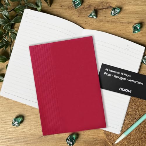Image of Record Note Book, Wine Red | A5 - Ruled Grid Pages | 96 Pages - 100GSM Pages with Soft Cover | Ideal for Office, College, School, Journaling, Meeting & More