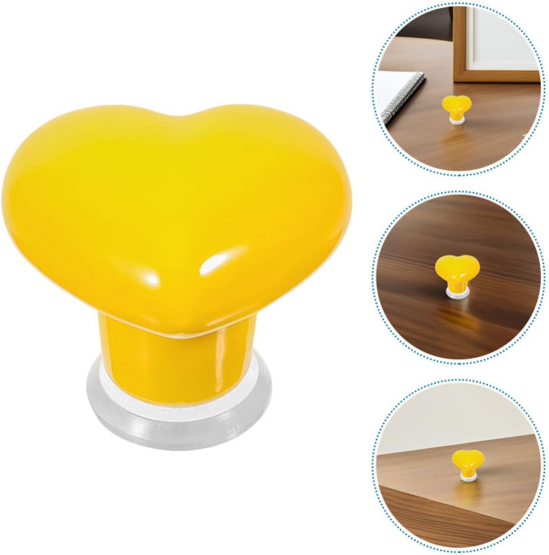 4pcs Heart Shaped Ceramic Toilet Tank Button Helper