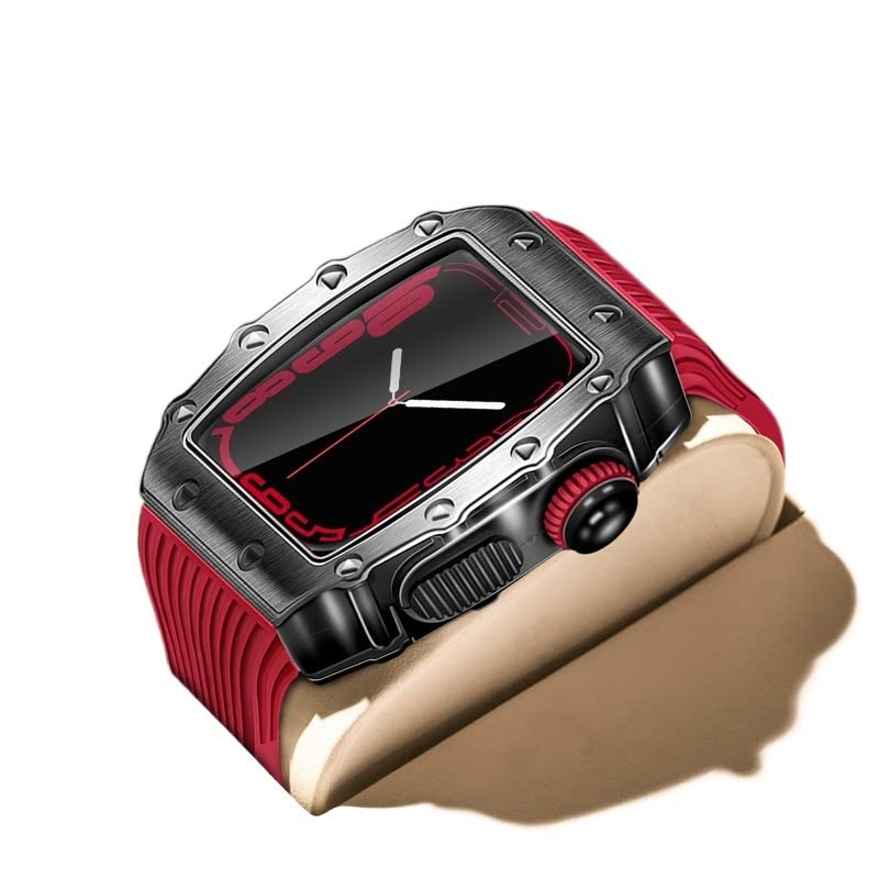 Kit modification Apple Watch 45mm avec boîtier métal et bracelet iWatch 7 6 SE