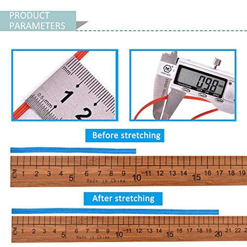 Color Elastic Bands For Sewing, 16 Colors 1/8 Inch Braided Elastic String/Elastic Rope/Elastic Cord For Sewing Masks, Adult Crafts Diy Projects #TOP3