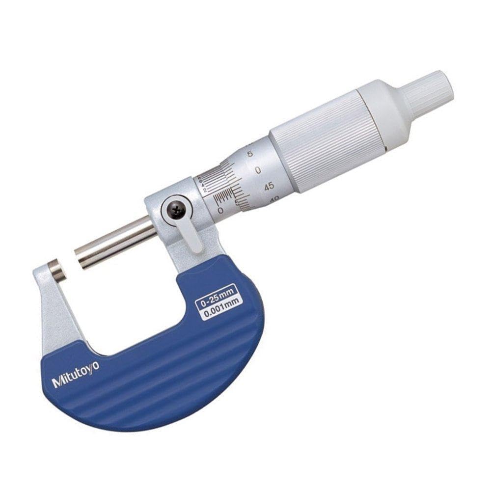 Mitutoyo 102-717 Ratchet Thimble Micrometer, Outside Micrometer, Ratchet Thimble, 0-1" Range, 0.0001" Graduation, +/-0.0001" Accuracy