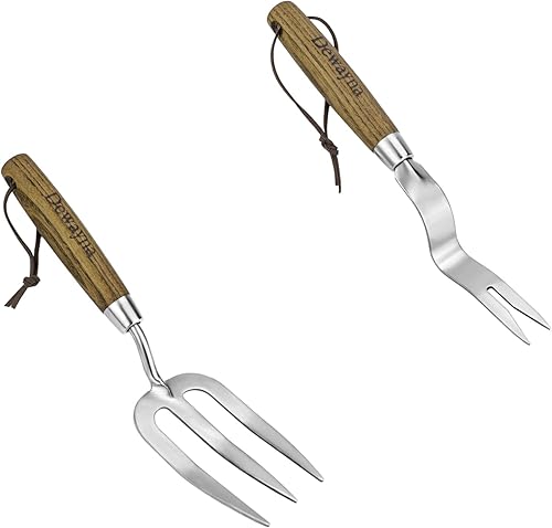 Tenedor de mano de jardín, desbrozadora de mano con buen apalancamiento para tirar fácilmente las malas hierbas, herramienta de extracción de