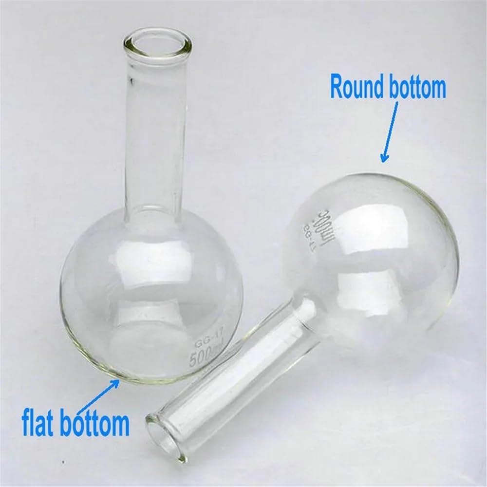 Laborgeräte und -ausrüstung 1 STÜCKE Laborglas 100 ml-2000 ml Runder/flacher Boden Langer Glaskolben for Laborexperiment(500ml flat)
