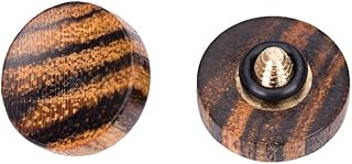 VKO Wood Soft Shutter Release Button,Delicate Camera Shutter Button 12mm Concave Surface Golden Black 1 PCS (Wood Grain Random)