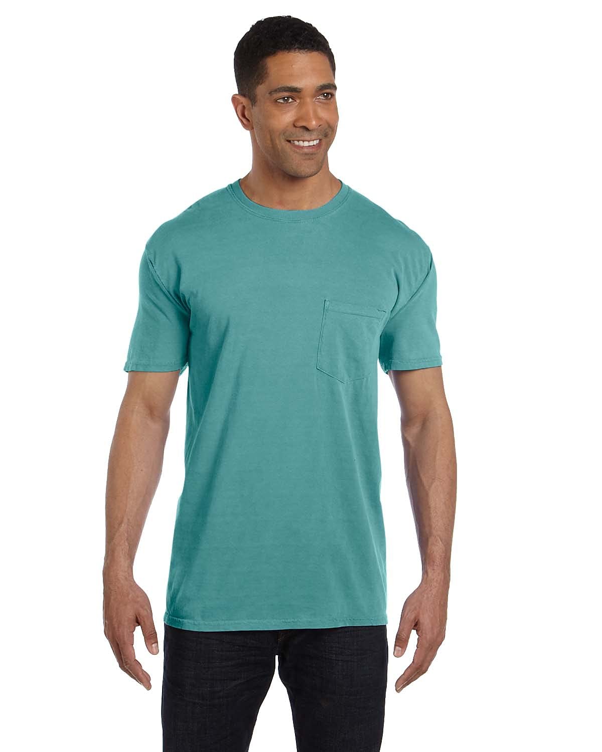 Comfort Colors Mens Pigment-Dyed Shirt 6030 - Medium - Seafoam