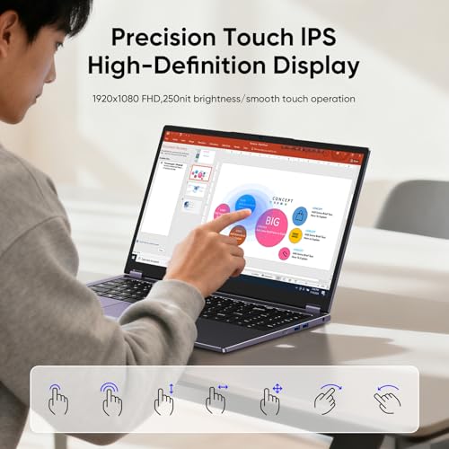 Laptop 2 en 1 15.6" Windows 11 Pro RAM 8GB SSD 256GB miniatura 4