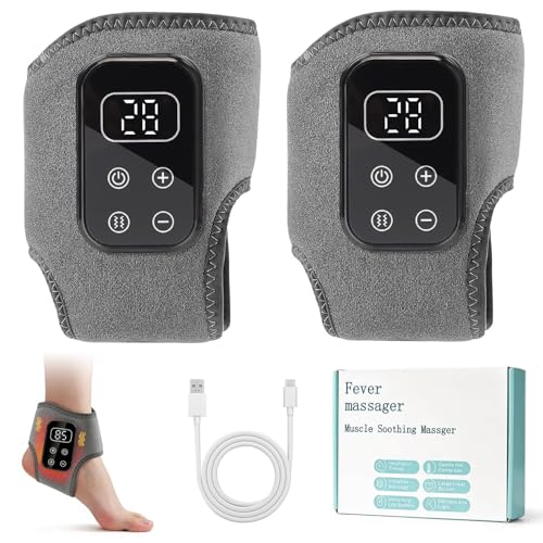 2PCS Foot Massager 3 in 1 Heat Foot Massager Cordless Therapy Foot Massagers with 3 Massage Modes for Pain and Circulation 5-Speed & 5-Temperature Ambidextrous