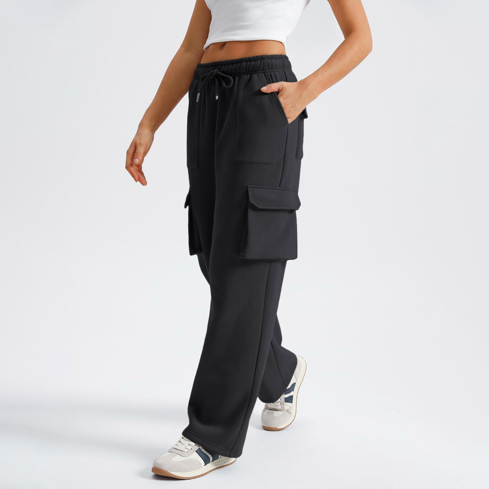 Pantalon De Jogging Femme Ample Pantalon Fluide Elastique Ample Pantalon Décontracté Baggy Pantalon De Running Femme Pantalon Danse Femme Pantalon Femme Taille Elastique Jogging été Femme